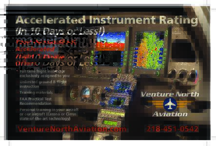 Accelerated Instrument Rating (In 10 Days or Less!) Your Personalized, Accelerated Flight Training