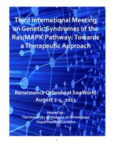 Third International Meeting on Genetic Syndromes of the Ras/MAPK Pathway: Towards a Therapeutic Approach  Renaissance Orlando at SeaWorld