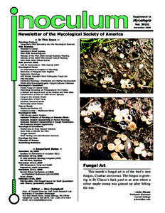 Supplement to  Mycologia Vol[removed]Newsletter of the Mycological Society of America