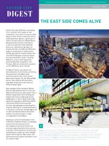 The newsletter of the Center City District and Central Philadelphia Development Corporation  Summer 2014 Center City