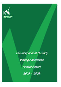 Heading  The Independent Custody Visiting Association Annual Report