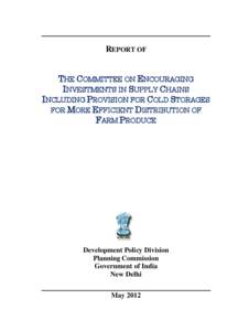 REPORT OF THE COMMITTEE ON ENCOURAGING INVESTMENTS IN SUPPLY CHAINS