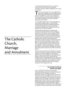 Microsoft Word - The Catholic Church, Marriage and Annulments.doc