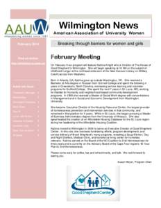 Wilmington News  American Association of University Women FebruaryFind us online: