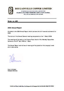 Microsoft Word - Annual Report Release March 09.doc