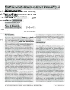 Multidecadal Climate-induced Variability in Microseisms Richard C. Aster, Daniel E. McNamara, and Peter D. Bromirski Richard C. Aster