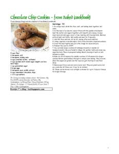 Cookies / Desserts / Chocolate chip cookie / New England cuisine / Baking / Cake / Types of chocolate / Bisquick / IJzerkoekje