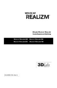 3DLABS WILDCAT REALIZM Installasjonsveiledning WILDCAT REALIZM 800 W ILDCAT REALIZM 500