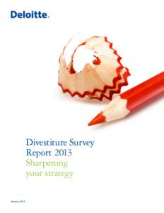 Divestiture Survey Report 2013 Sharpening your strategy January 2013