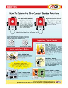 TECH TIPS  How To Determine The Correct Starter Rotation Left Hand Engine Rotation  Right Hand Engine Rotation