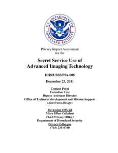 Department of Homeland Security Privacy Impact Assessment