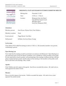 Minnesota State Arts Board outcomes committee meeting minutes