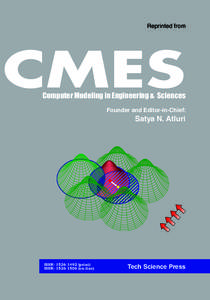 Reprinted from  CMES Computer Modeling in Engineering & Sciences Founder and Editor-in-Chief: