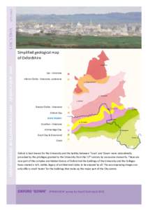 SP515065  LOCATION Simplified geological map of Oxfordshire