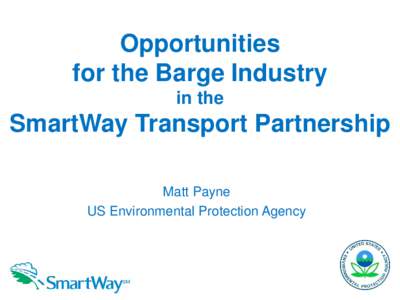 Opportunities for the Barge Industry in the SmartWay Transport Partnership (February 2015)