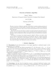 Permutation / Algebra / Discrete mathematics / Normal distribution / Μ operator / Combinatorics / Mathematics / Abstract algebra