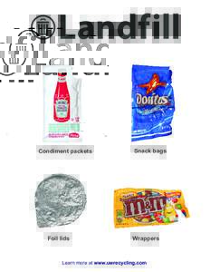 Landf ill  Condiment packets Foil lids