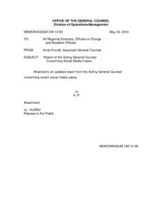 Microsoft Word - OM[removed]Report of the Acting General Counsel Concerning Social Media Cases.doc