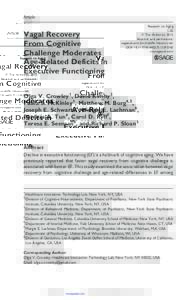 Article  Vagal Recovery From Cognitive Challenge Moderates Age-Related Deficits in