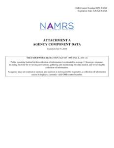 NAMRS Agency Component Data Specifications
