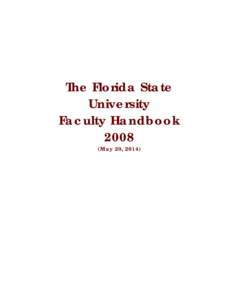 The Florida State University Faculty HandbookMay 20, 2014)