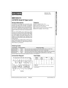 Revised MayMM74HC373 3-STATE Octal D-Type Latch General Description