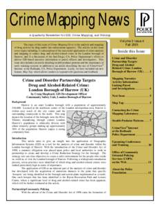 Crime Mapping News ��� ������� ����������������������� �� ������������������������� The topic of thi