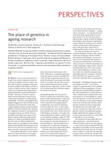 The place of genetics in ageing research