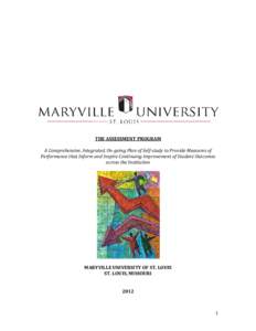 THE ASSESSMENT PROGRAM A Comprehensive, Integrated, On-going Plan of Self-study to Provide Measures of Performance that Inform and Inspire Continuing Improvement of Student Outcomes across the Institution  MARYVILLE UNIV