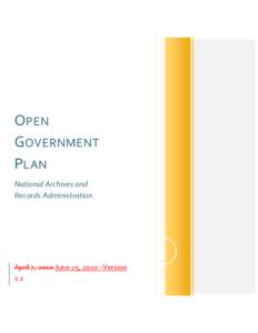 OPEN GOVERNMENT PLAN