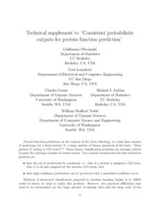 Technical supplement to “Consistent probabilistic outputs for protein function prediction” Guillaume Obozinski Department of Statistics UC Berkeley Berkeley, CA, USA