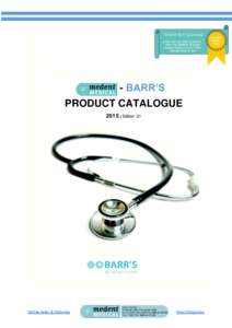 P a g e |i  - BARR’S PRODUCT CATALOGUE 2015 | Edition