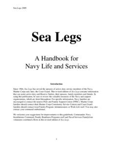 Sea Legs[removed]Sea Legs A Handbook for Navy Life and Services Introduction
