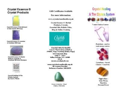Crystal Essence ® Crystal Products