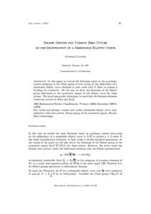 47  Doc. Math. J. DMV Selmer Groups and Torsion Zero Cycles on the Selfproduct of a Semistable Elliptic Curve