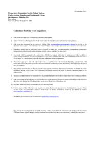 Microsoft Word - Guidelines for side event organizers_draft 10 Sept 2014
