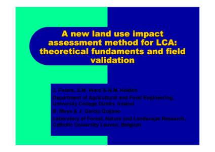 Microsoft PowerPoint - Jan_A new land use impact assessment method for.ppt