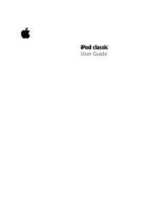 iPod classic User Guide 2  Contents