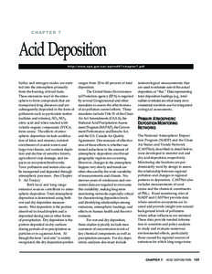 Chapter 7, Acid Deposition