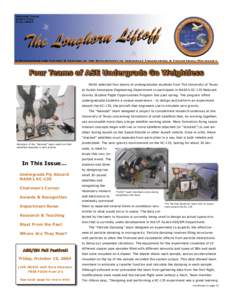 Volume Four Issue Two Fall 2004 A Newsletter for Alumni & Friends of the Department of Aerospace Engineering & Engineering Mechanics