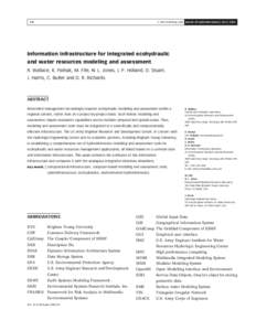 Q IWA Publishing 2006 Journal of Hydroinformatics | 08.4 | Information infrastructure for integrated ecohydraulic and water resources modeling and assessment