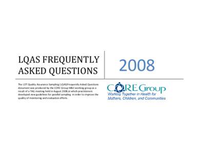 LQAS FREQUENTLY ASKED QUESTIONS