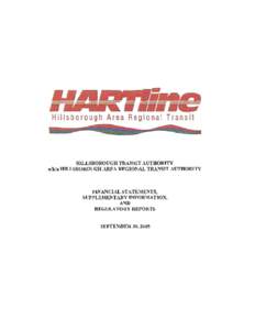 HILLSBOROUGH TRANSIT AUTHORITY a/k/a HILLSBOROUGH AREA REGIONAL TRANSIT AUTHORITY FINANCIAL STATEMENTS, SUPPLEMENTARY INFORMATION, AND