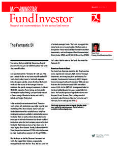 May 2013 Vol. 21 No. 9  FundInvestor SM