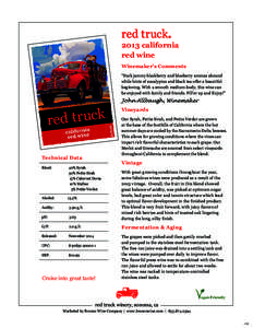red truck  ® 2013 california red wine