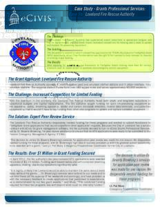 e Civis  Case Study - Grants Professional Services: Loveland Fire Rescue Authority  The Challenge