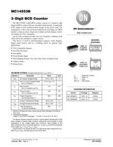 MC14553B 3-Digit BCD Counter The MC14553B 3–digit BCD counter consists of 3 negative edge
