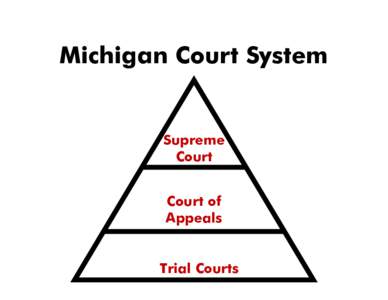 Michigan Court System  Supreme Court Court of Appeals