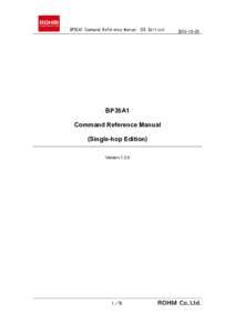 BP35A1 Command Reference Manual (SE Edition