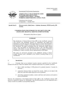 ATNICG WG/8-WP[removed]International Civil Aviation Organization AERONAUTICAL TELECOMMUNICATION NETWORK IMPLEMENTATION COORDINATION GROUP – EIGHTH